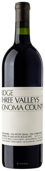 Ridge Three Valleys Red Sonoma County