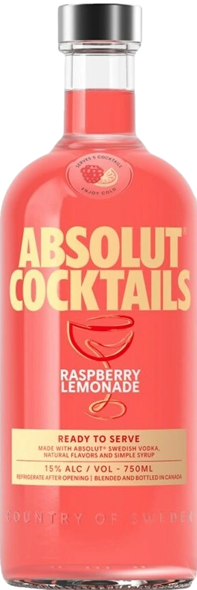 Absolut Raspberry Lemonade 750ml