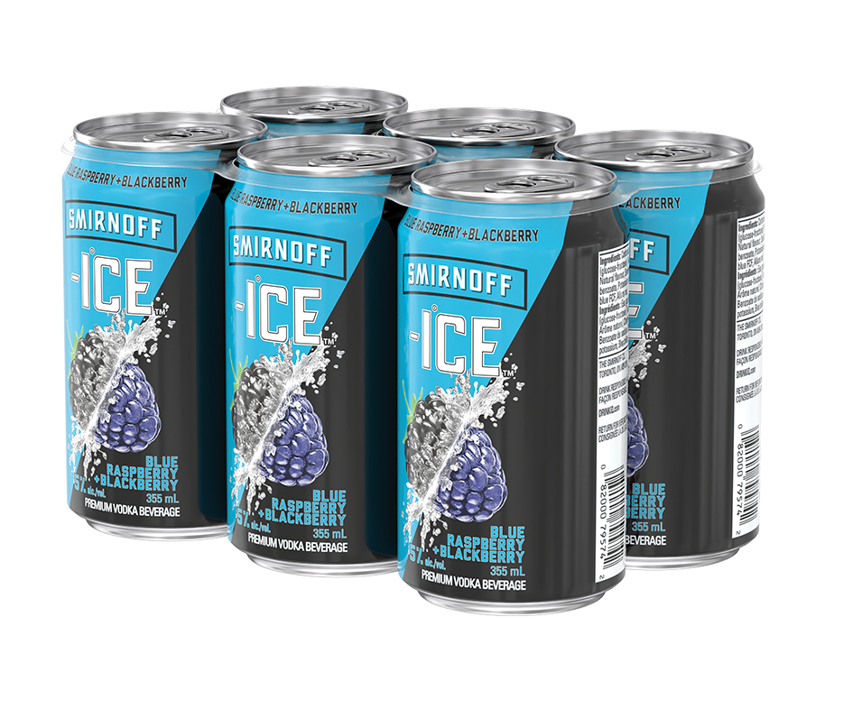 Smirnoff Ice Blue Raspberry Blackberry 6 Cans