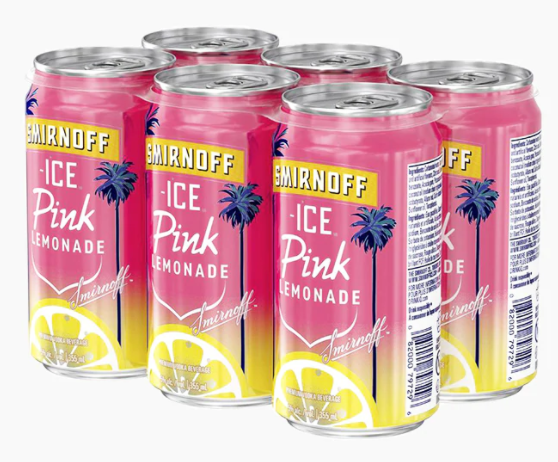 Smirnoff Ice Pink Lemonade 6 Cans