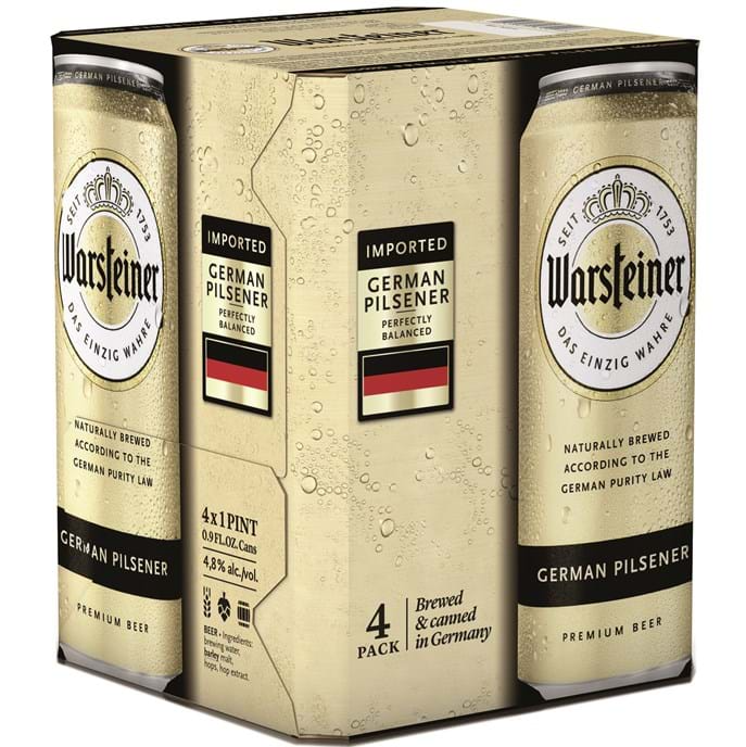 Warsteiner Premium Verum 4 Tall Cans