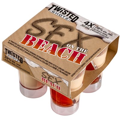 Twisted Shotz Sex On The Beach 4 Pack