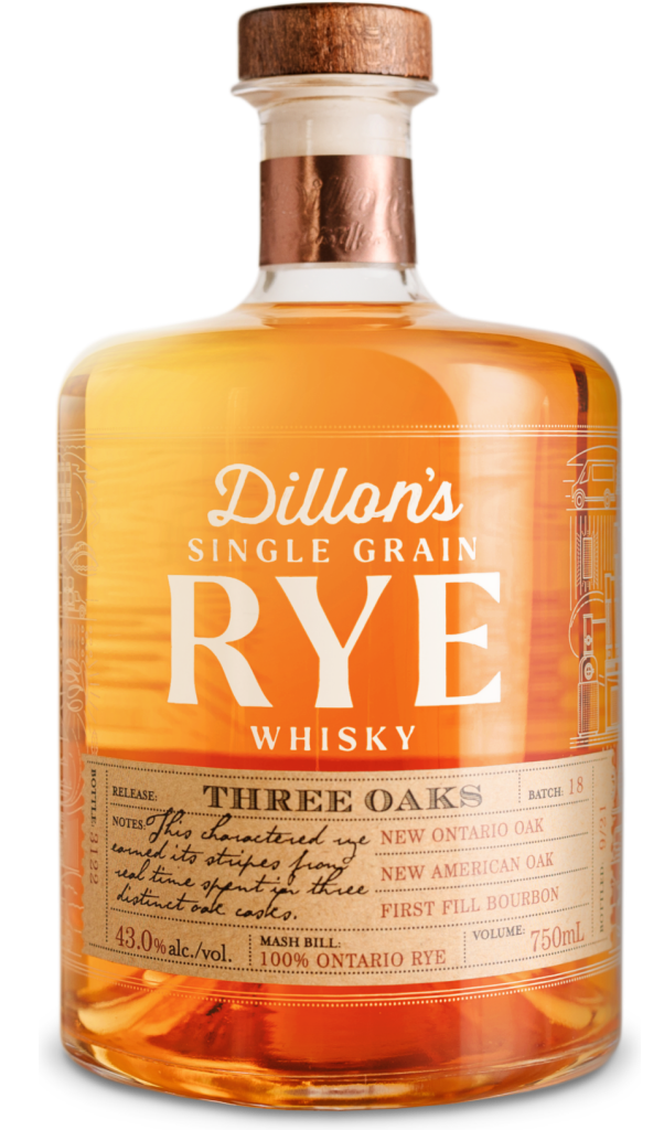 Dillon's Three Oaks Rye Whisky